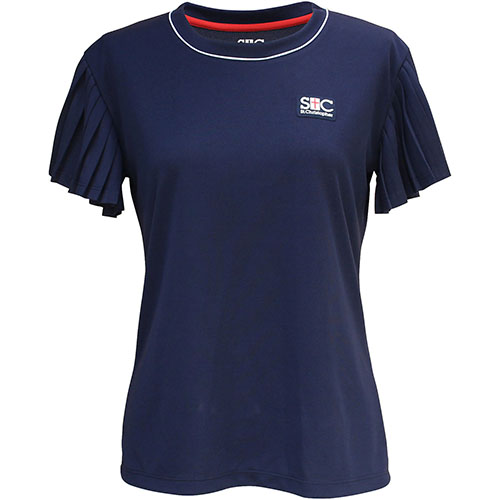 【SALE】セントクリストファー プリーツスリーブゲームシャツ （ STC-BDW2381-NV ）[ St.Christopher LS レディース ]24SS【メーカー取寄せ商品】