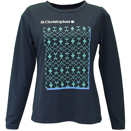 【SALE】セントクリストファー アラベスクロングスリーブシャツ （ STC-BEW2437-NV ）[ St.Christopher LS レディース ]25SS【メーカー取寄せ商品】