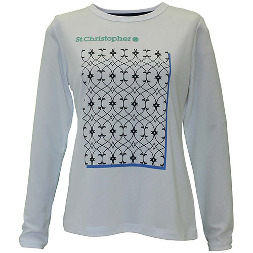 【SALE】セントクリストファー アラベスクロングスリーブシャツ （ STC-BEW2437-WH ）[ St.Christopher LS レディース ]25SS【メーカー取寄せ商品】