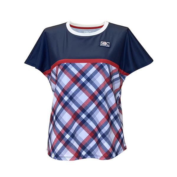 セントクリストファー ウエストチェックゲームシャツ （ STC-BEW6511-NV ）[ St.Christopher LS レディース ]25FW