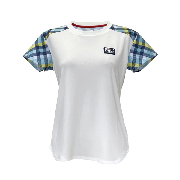 セントクリストファー ショルダーチェックゲームシャツ （ STC-BEW6513-OWH ）[ St.Christopher LS レディース ]25FW