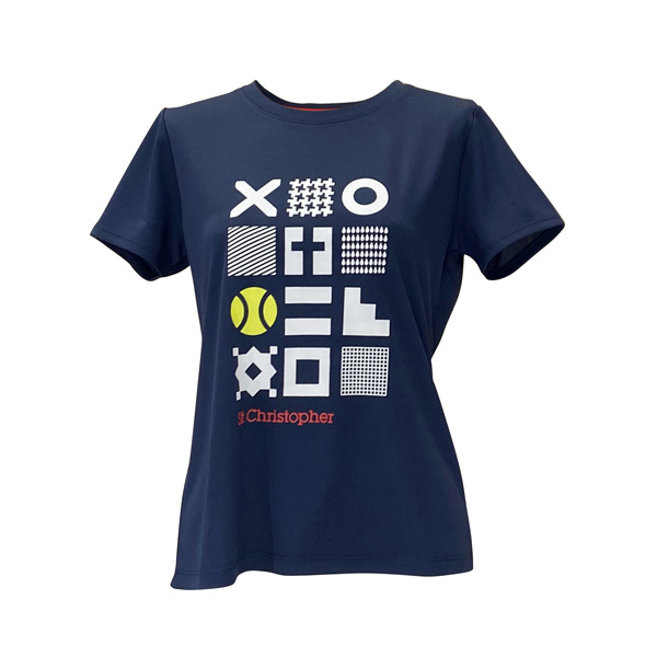 セントクリストファー フロントチックタックトーゲームシャツ （ STC-BEW6525-NV ）[ St.Christopher LS レディース ]25FW