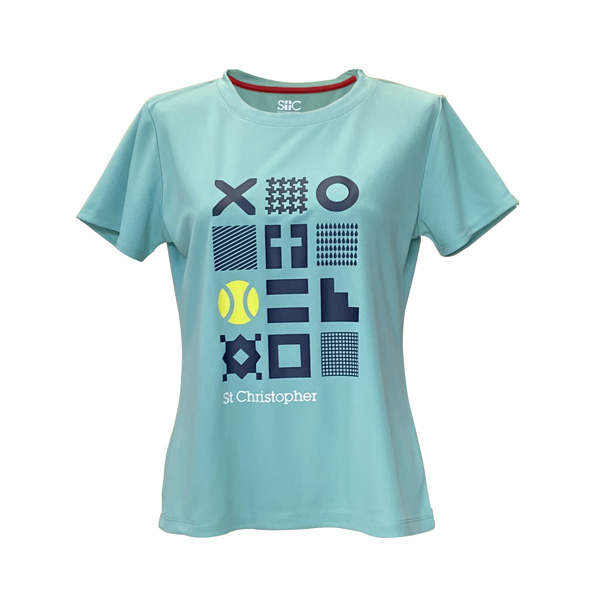 セントクリストファー フロントチックタックトーゲームシャツ （ STC-BEW6525-TQ ）[ St.Christopher LS レディース ]25FW