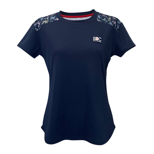 セントクリストファー リボンpatternシャツ （ STC-BFW2011-NV ）[ St.Christopher LS レディース ]26SS