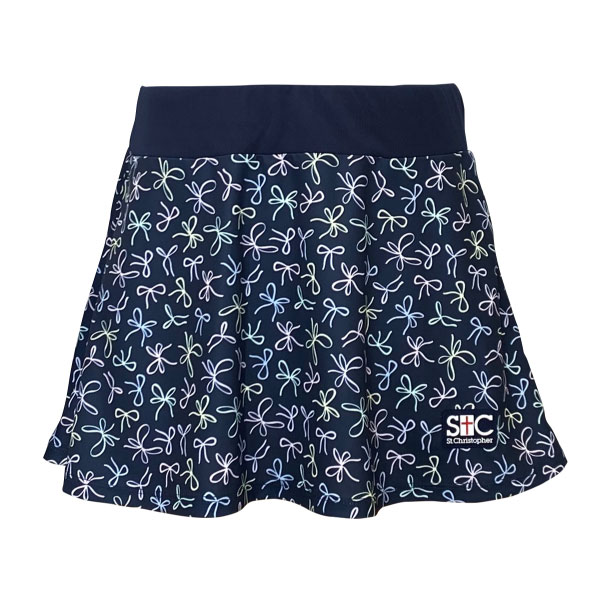 セントクリストファー リボンpatternスコート （ STC-BFW2012-NV ）[ St.Christopher SK レディース ]26SS