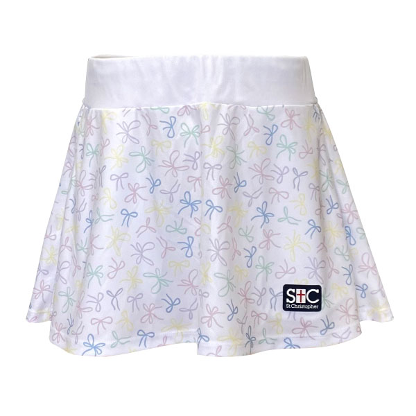 セントクリストファー リボンpatternスコート （ STC-BFW2012-WH ）[ St.Christopher SK レディース ]26SS