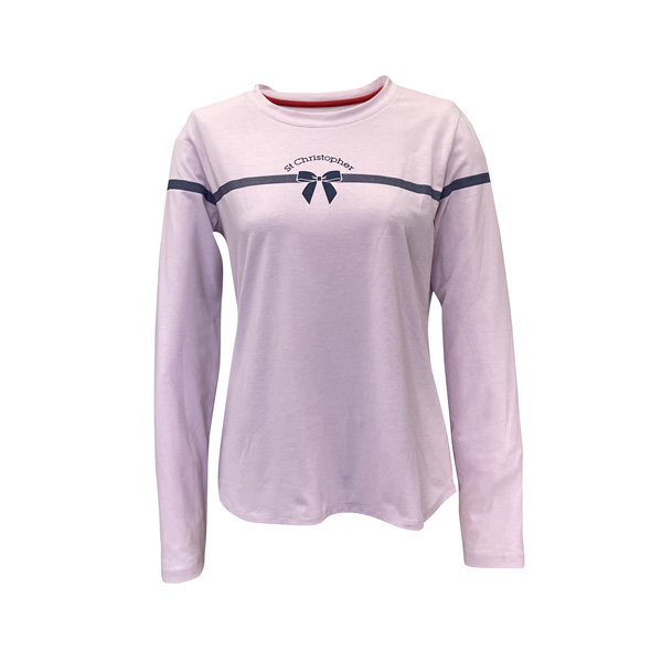 セントクリストファー リボンpatternロンTシャツ （ STC-BFW2017-PK ）[ St.Christopher LS レディース ]26SS