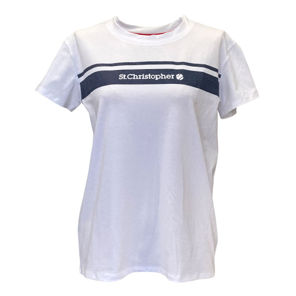 セントクリストファー ロゴシャツ （ STC-BFW2041-WH ）[ St.Christopher LS レディース ]26SS