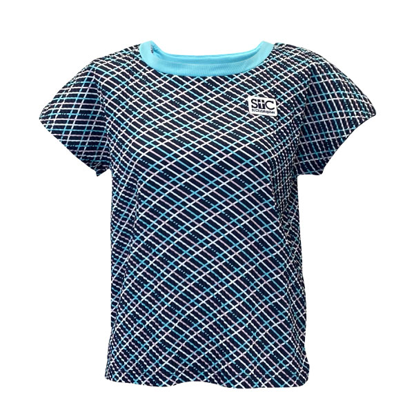 セントクリストファー スクエアーチェックプリーツシャツ （ STC-BFW2051-NV ）[ St.Christopher LS レディース ]26SS