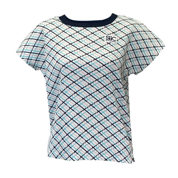 セントクリストファー スクエアーチェックプリーツシャツ （ STC-BFW2051-WH ）[ St.Christopher LS レディース ]26SS