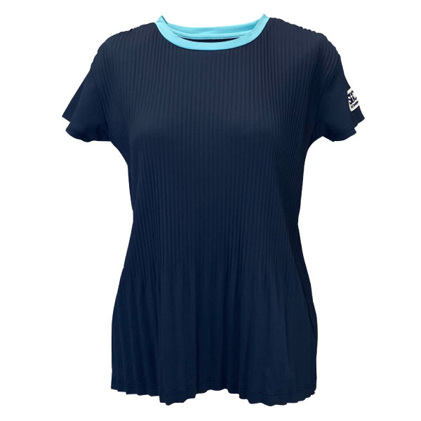 セントクリストファー 2段プリーツシャツ （ STC-BFW2061-NV ）[ St.Christopher LS レディース ]26SS