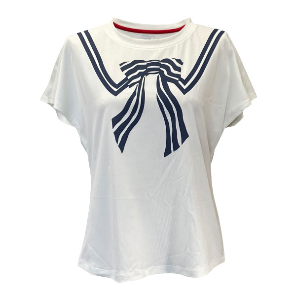 セントクリストファー リボンセーラーシャツ （ STC-BFW2091-WH ）[ St.Christopher LS レディース ]26SS