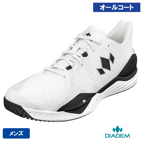 ダイアデム コート バースト WH/BK(DIADEM COURT BURST TCA002 202カラー) テニスシューズ メンズ オールコート用 25SS