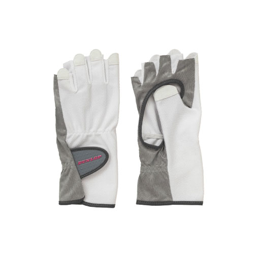 ダンロップ 【レディス】 グローブ  ハーフタイプ （両手セット）（TGG0119W-WH）[DUNLOP ACC アクセサリー]21SS