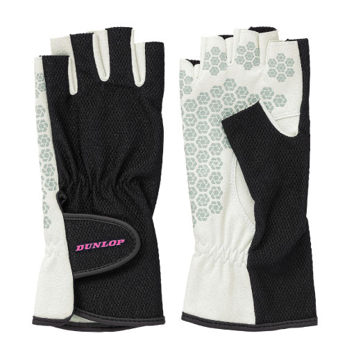 ダンロップ 【レディス】シリコンプリント グローブ  ハーフタイプ （両手セット）（TGG0137W-BK）[DUNLOP ACC アクセサリー]21SS