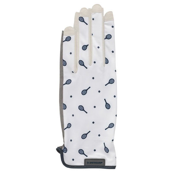 ダンロップ グローブ〈ネイルスルータイプ〉（両手セット）ベルトなしタイプ （ TGG0662W-WHITE ）[ DUNLOP ACC アクセサリー ]26SS