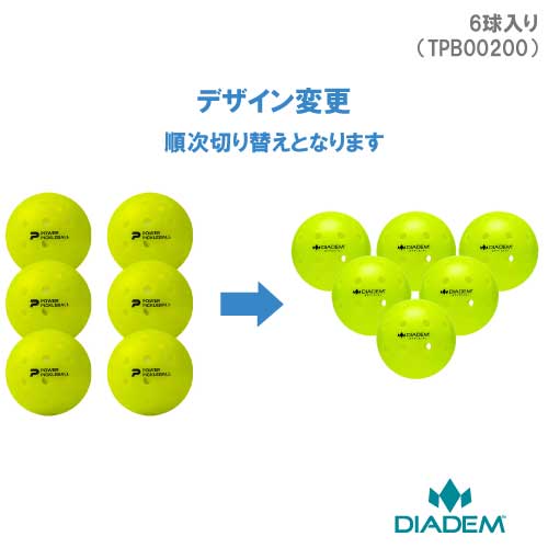 【ピックルボール】ダイアデム オフィシャル ピックルボール 6PK (DIADEM THE OFFICIAL PICKLEBALL 6PK  TPB00200)  24SS