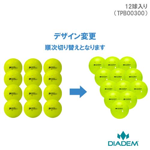 【ピックルボール】ダイアデム オフィシャル ピックルボール 12PK (DIADEM THE OFFICIAL PICKLEBALL 12PK  TPB00300)  24SS