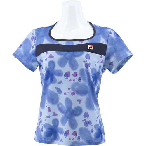 フィラ 総柄ゲームシャツ （ VL2583-20 ）[ FILA LS レディース ]23SS【ネットバーゲン】