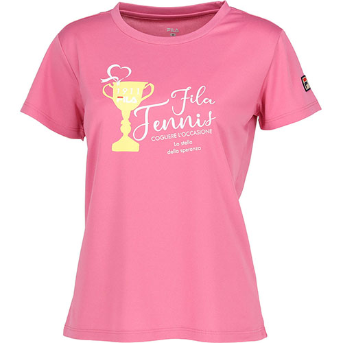 フィラ 大会販売グラフィックＴシャツ トロフィー柄 （ VL2798-19 ）[ FILA LS レディース ]24SS【ネットバーゲン】