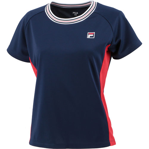 No.895 FILA 階段デザインの優雅なゲームシャツ☆モーヴ☆XL☆ ウインザーオンラインショップ【別注数量限定】フィラ ゲーム