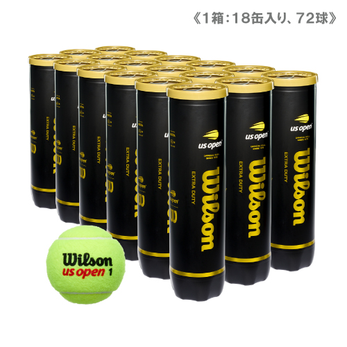 ウイルソン USオープン エクストラデューティー 1箱 6ダース (1缶4球入/18缶/72球) [ Wilson US OPEN EXTRA-DUTY 硬式テニスボール ]