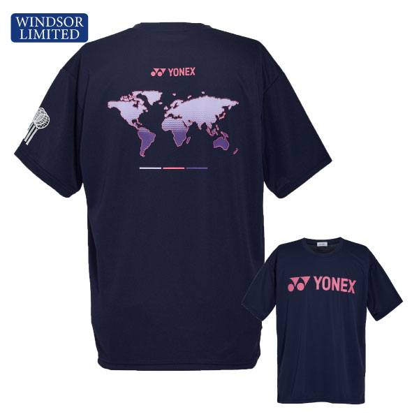 【別注数量限定】ヨネックス WINDSORファイブラケットロゴ入り ユニTシャツ （ YOT26047-019 ）[ YONEX MS メンズ ]26SS※ウインザーオリジナル