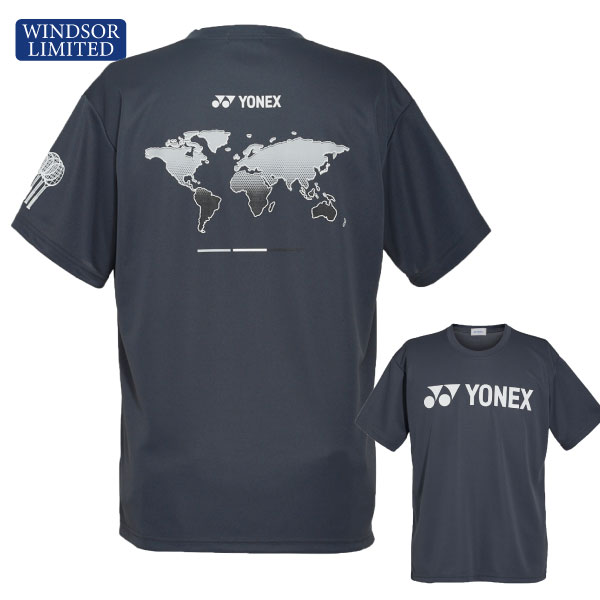 【別注数量限定】ヨネックス WINDSORファイブラケットロゴ入り ユニTシャツ （ YOT26047-075 ）[ YONEX MS メンズ ]26SS※ウインザーオリジナル