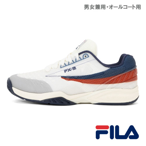フィラ AXILUS 2 ENERGIZED BY O.T（MSS24061 125カラー アクシラス）［FILA シューズ 男女兼用]24SS【メーカー取寄せ商品】（25.0cm / WHT/NAVY/RED）