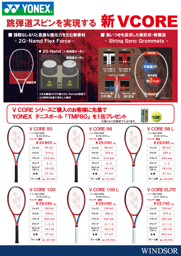 YONEX新作Vコア発売　ブログNo.13
