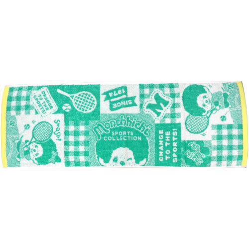 モンチッチスポーツ 今治フェイスタオル（M0053-TURQUOISE）[MONCHIICHI SPORTS ACC アクセサリー]（F）