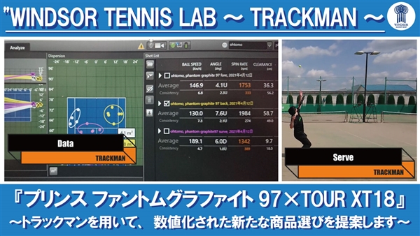  【トラックマン計測】『プリンス ファントムグラファイト97×TOUR XT18』