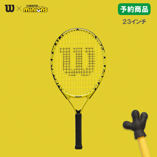 【SALE】ウイルソン [ Wilson ] Jr硬式ラケット MINIONS 23 （WR069110H+）※ジュニア用/張り上がり（23インチ）