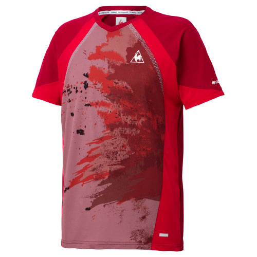 【メーカー取寄せ商品】ルコックスポルティフ 半袖シャツ（QTMPJA11-SHR）[lecoq sportif MS メンズテニスウエア] 21SS 【ネットバーゲン】（L）