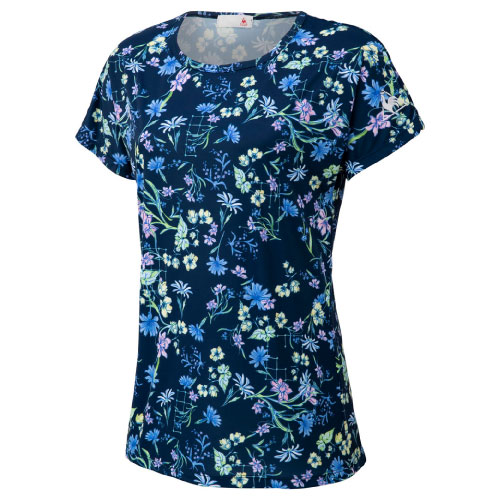 【メーカー取寄せ商品】ルコックスポルティフ 半袖シャツ（QTWPJA03-NVY）[lecoq sportif LS レディーステニスウエア] 21SS 【ネットバーゲン】（L）