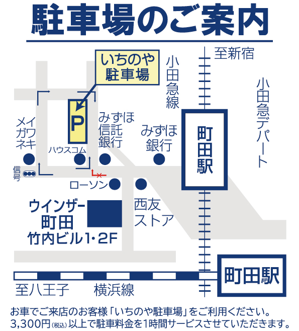 町田店提携駐車場のご案内