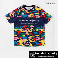バドミントンジャンキー Camouflage play+5（Dry TEE）（BDJ20003-99）[badminton junky ユニセックス]（M）