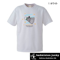 バドミントンジャンキー バドミントン節+1（Dry TEE）（BDJ20011-1）[badminton junky ユニセックス]【ネットバーゲン】（M）
