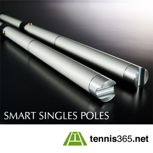 伸縮式 スマートシングルスポール （ 9995-ssp01 ） [ tennis365.net ]（シルバー）