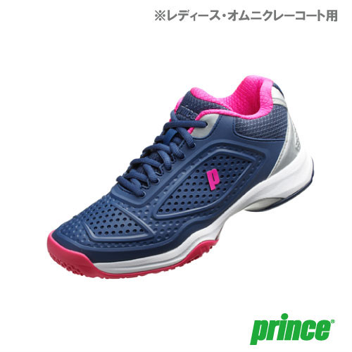 【SALE】 プリンス ワイドライト 4 CG L（DPSWC4L 455カラー）［Prince シューズ レディース] オムニクレー用（24.5cm）