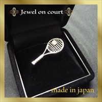 ジュエルオンコート ピンズ（プラチナ加工）[Jewel on court アクセサリー]