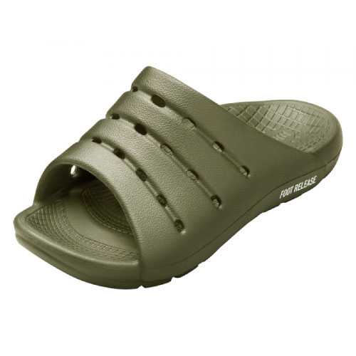 アカイシ 156フットリリース（AF-156-019 カーキ）［AKAISHI サンダル ユニセックス]（L（24.0～24.5cm） / カーキ）