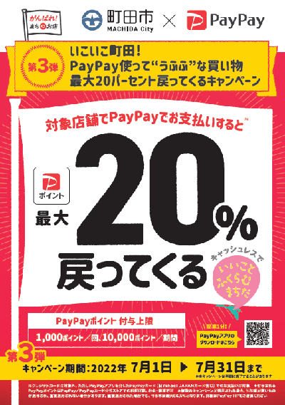 町田市PAYPAYキャンペーン本日最終日