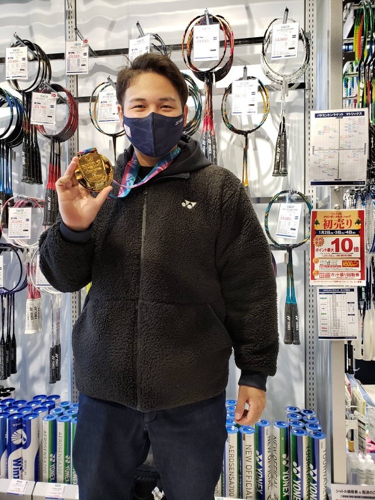パラバドミントン　中村　海斗選手来店