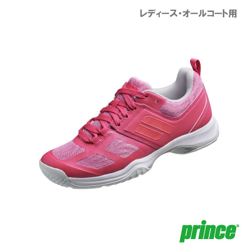 【SALE】プリンス WIDE LITE V AC（prince DPSWA6L ワイドライト5 AC 008）テニスシューズ レディース オールコート用 23FW（24.0cm / ローズピンク（008））